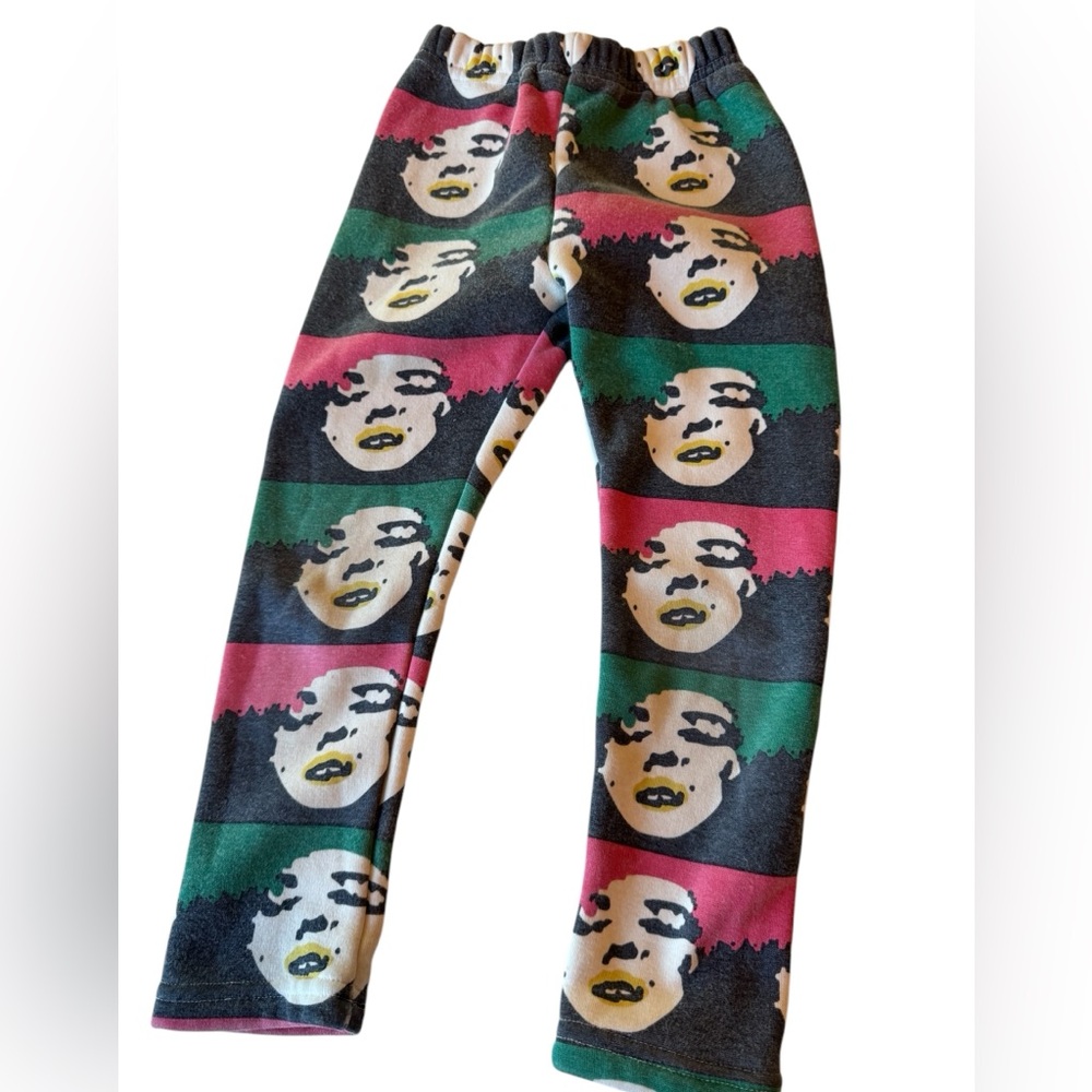 Andy Warhol-esque Pop Art Soft Youth 3-4Y Graphic Foreign Sweat Pants 100/51